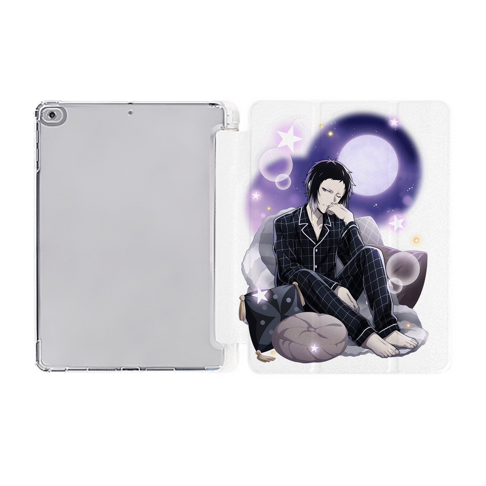 （画像用） 文豪ストレイドッグス Bungo Stray Dogs IPad ケース ペン収納付き 三つ折りスタンド PUレザー×シリコン 対応機種9.5/10.5/10.9インチ